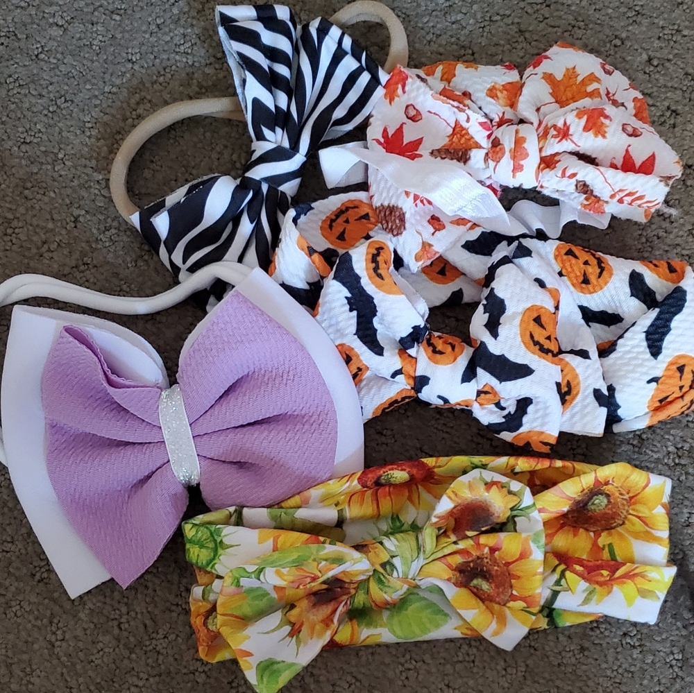 Set of 5 baby girl headbands